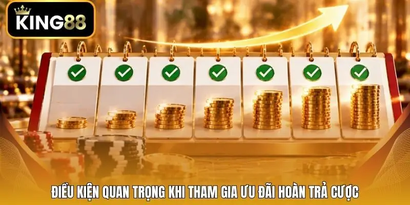 Điều kiện quan trọng khi tham gia ưu đãi hoàn trả cược